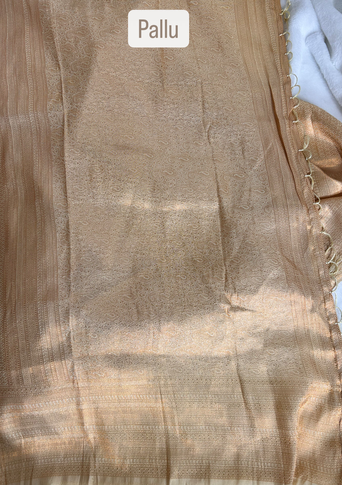 Golden Cream Soft Mixed Silk saree