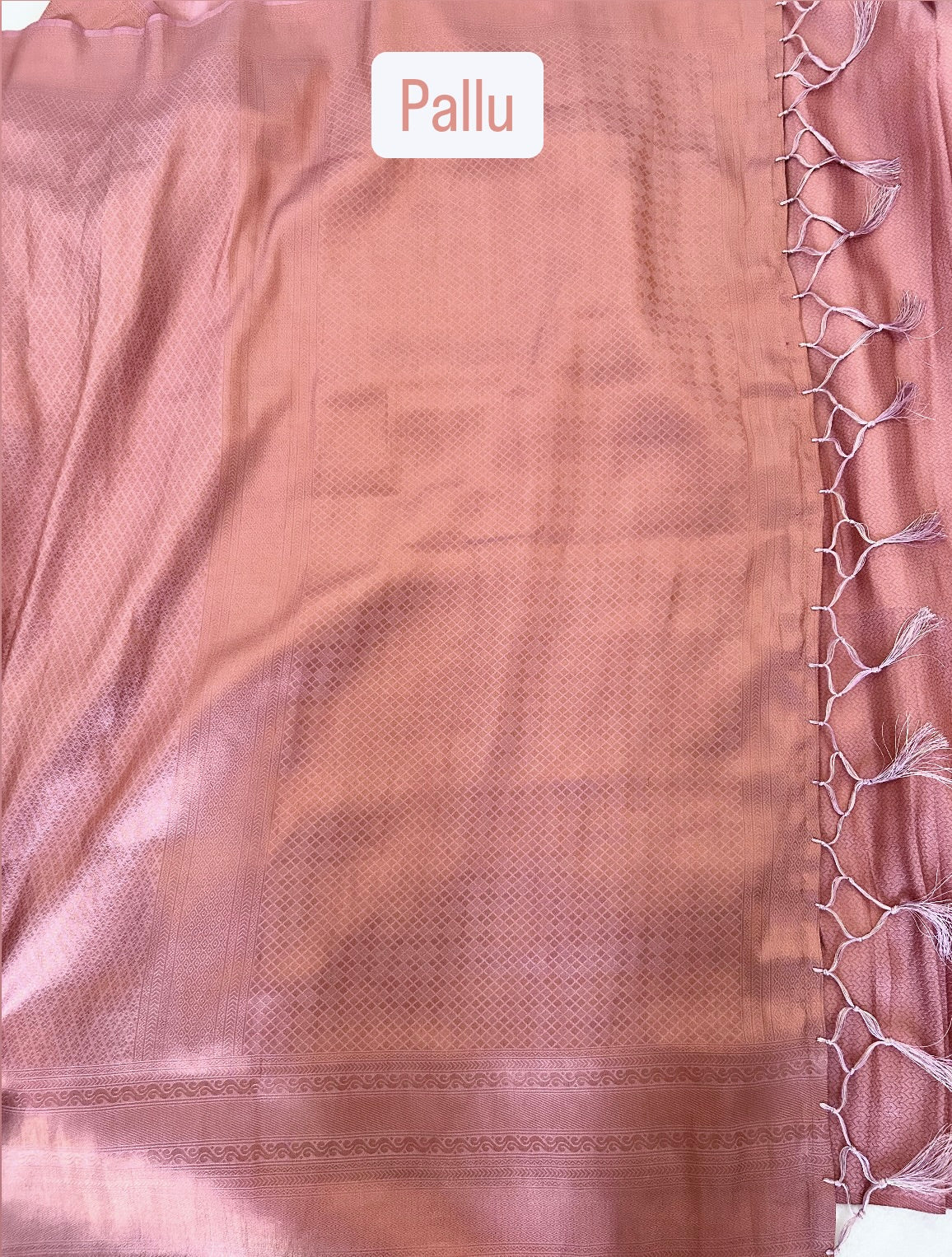 Rose Gold Pink Soft Mixed Silk saree