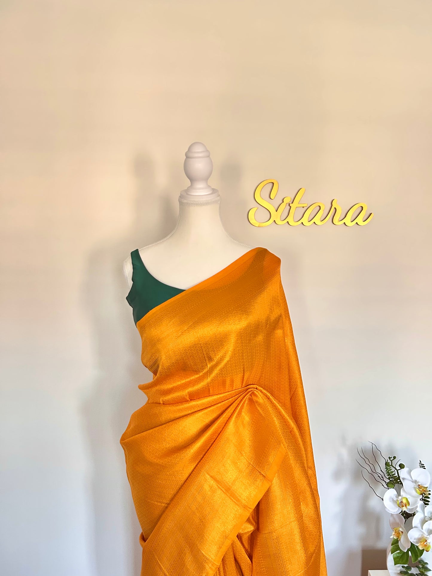 Golden Yellow Soft Mixed Silk saree