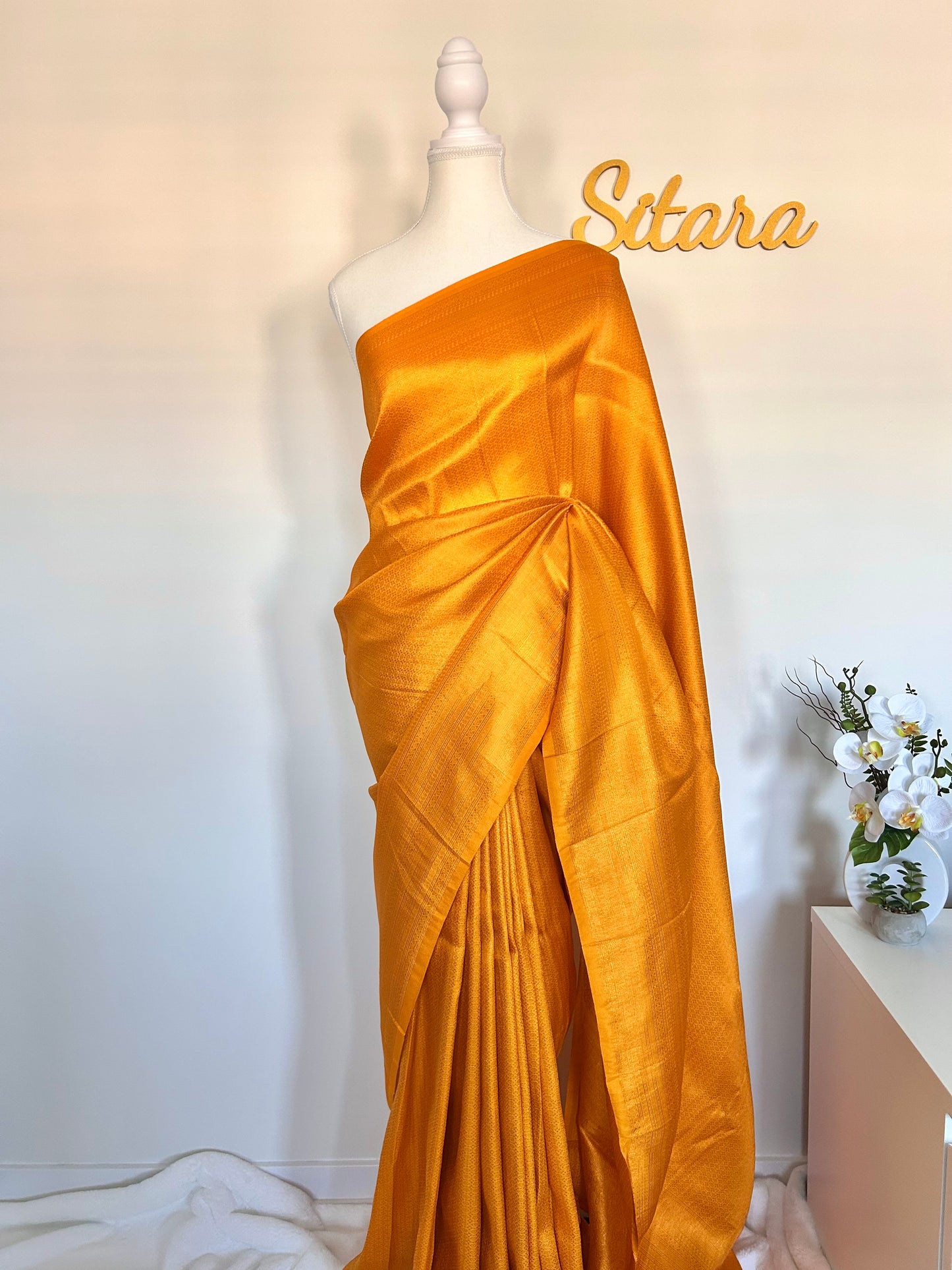 Golden Yellow Soft Mixed Silk saree