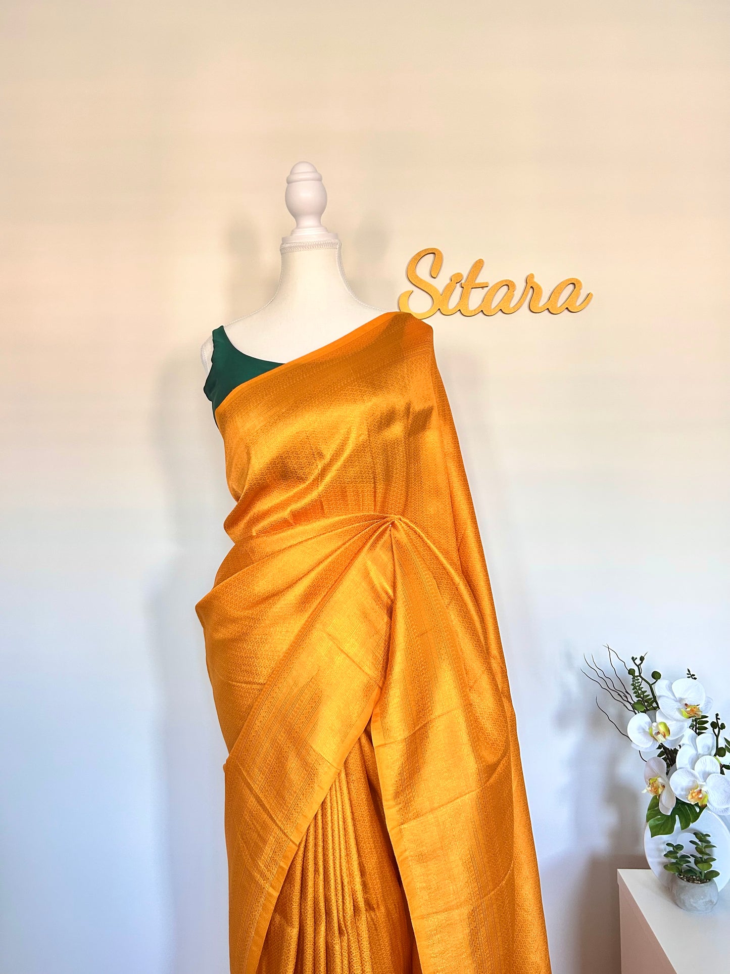 Golden Yellow Soft Mixed Silk saree