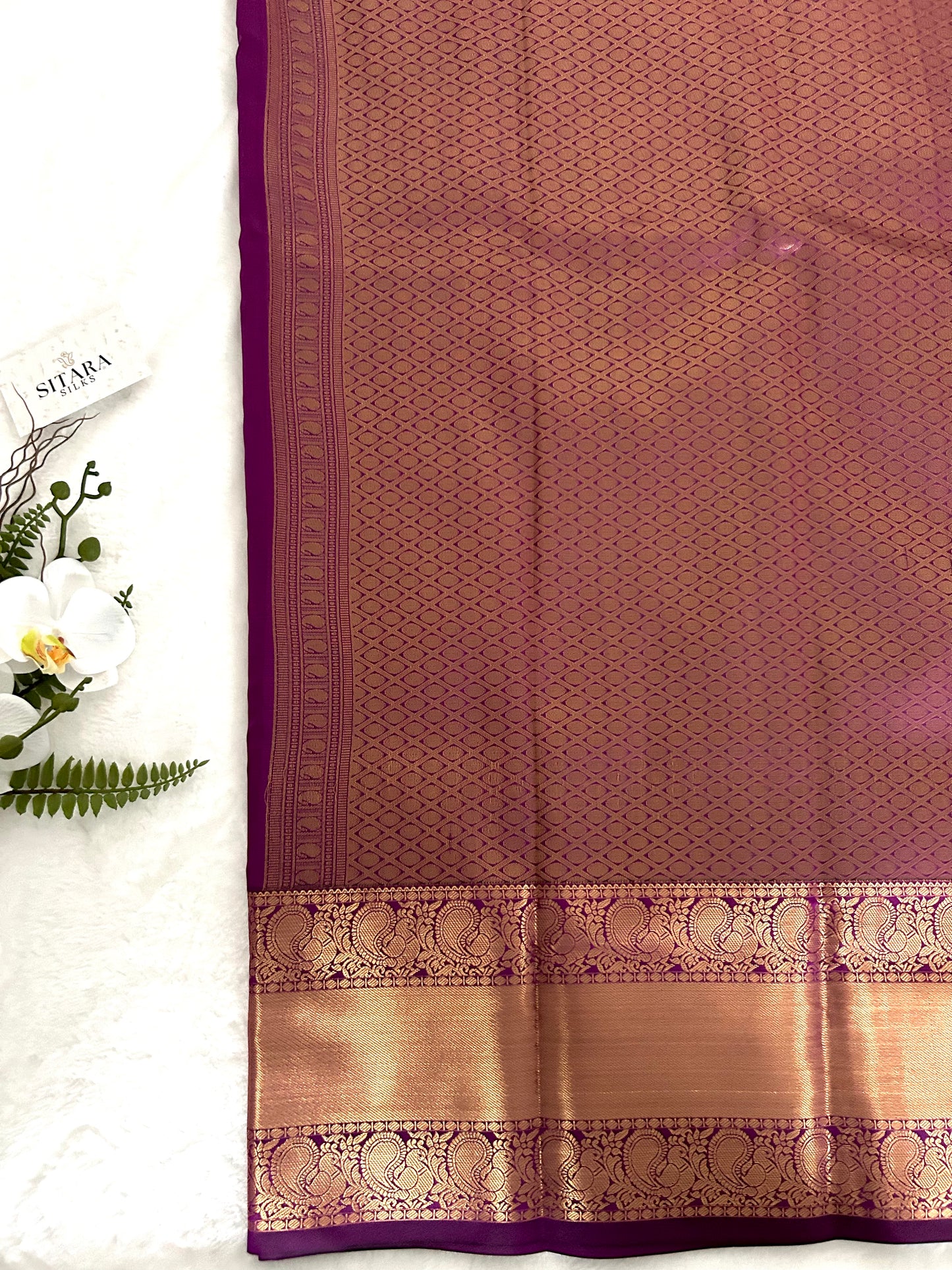 Kanchipuram Premium Semi Silk Saree – Purple Magenta