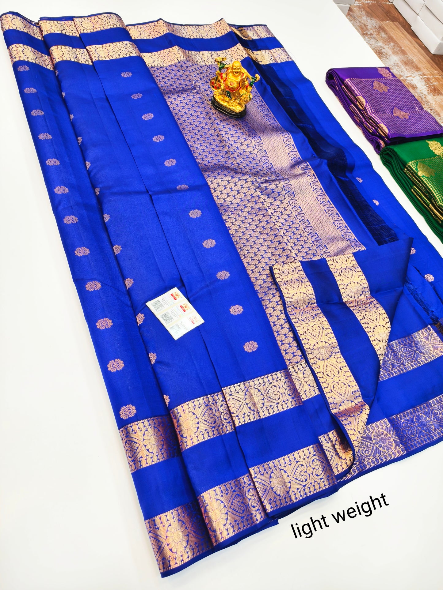 Pure Kanchipuram Soft Silk Saree in Royal Blue
