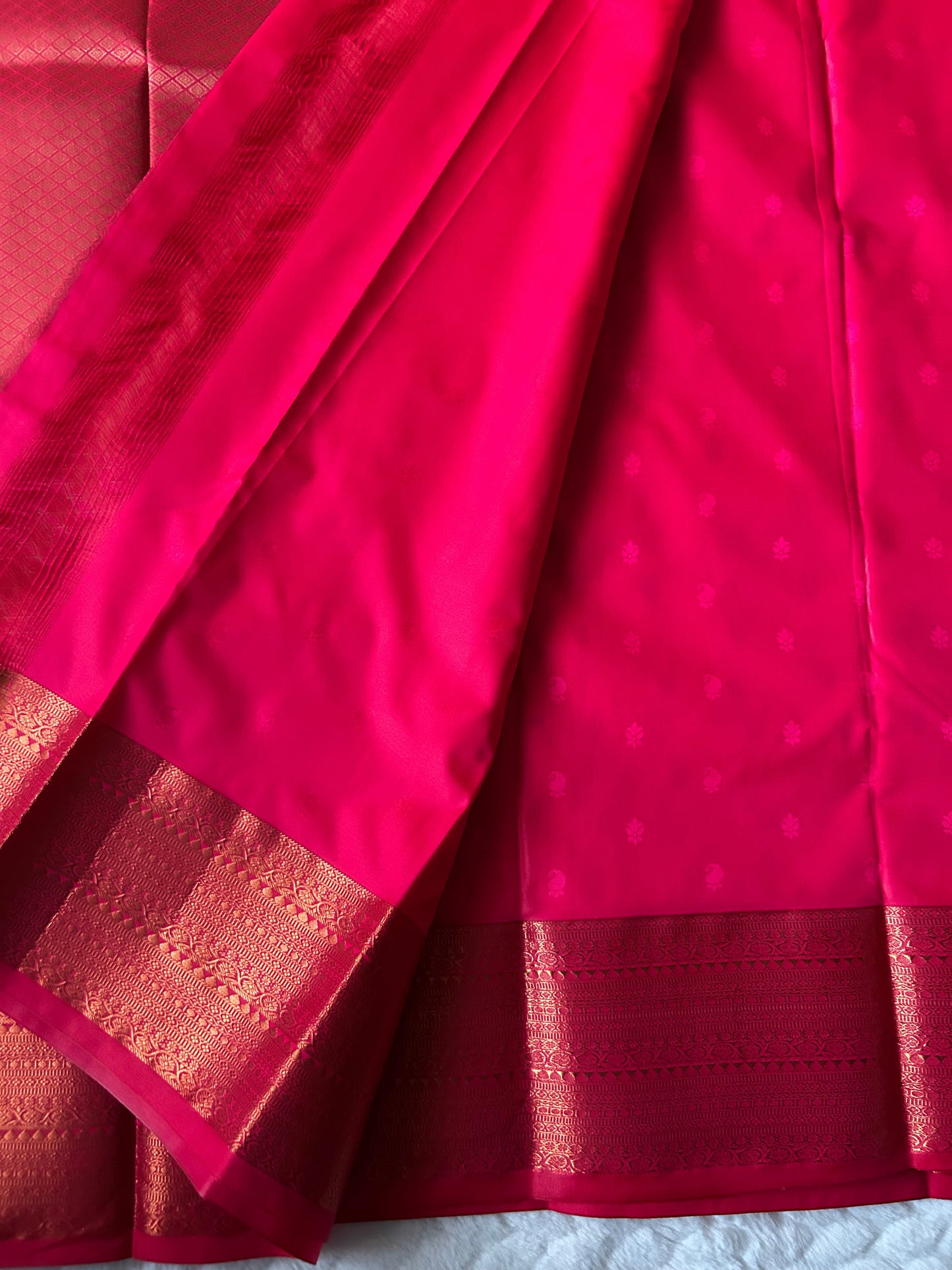 Kanchipuram Premium Semi Silk Saree – Rose Pink