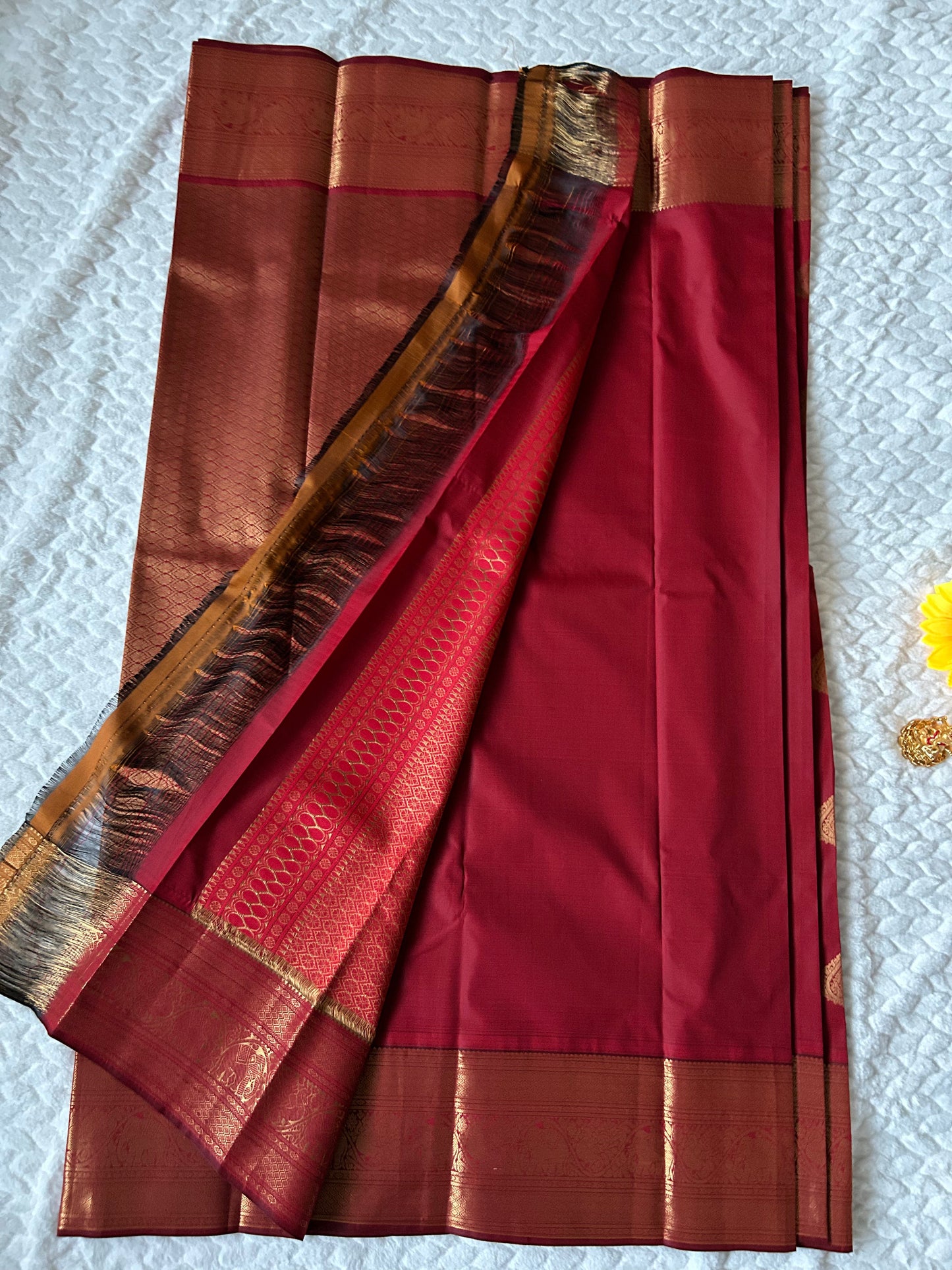 Kanchipuram Premium Semi Silk Saree – Red