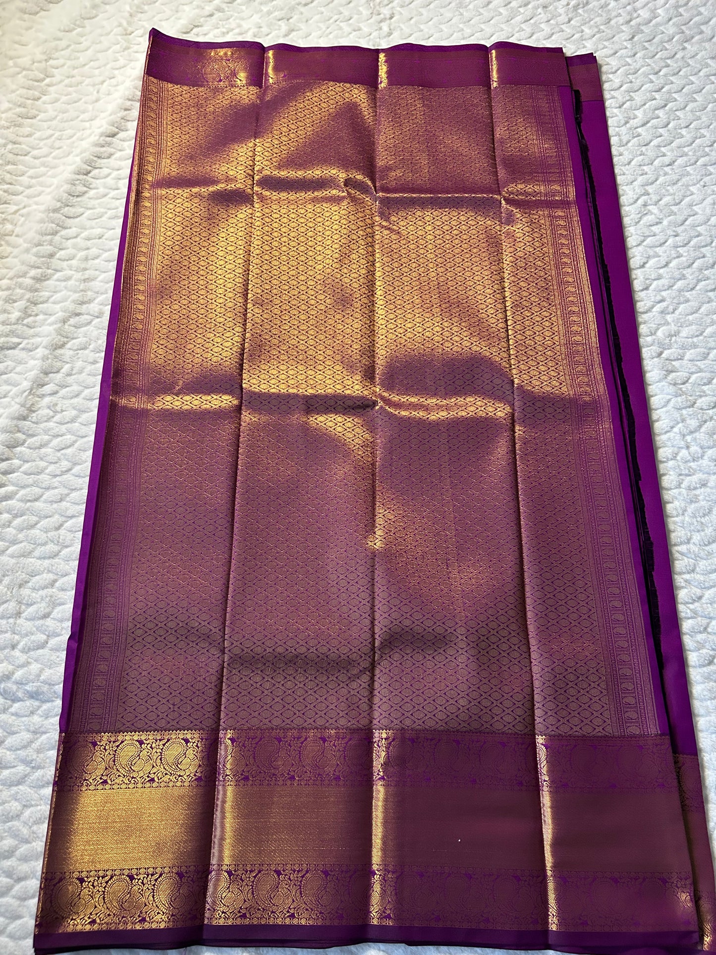 Kanchipuram Premium Semi Silk Saree – Purple Magenta