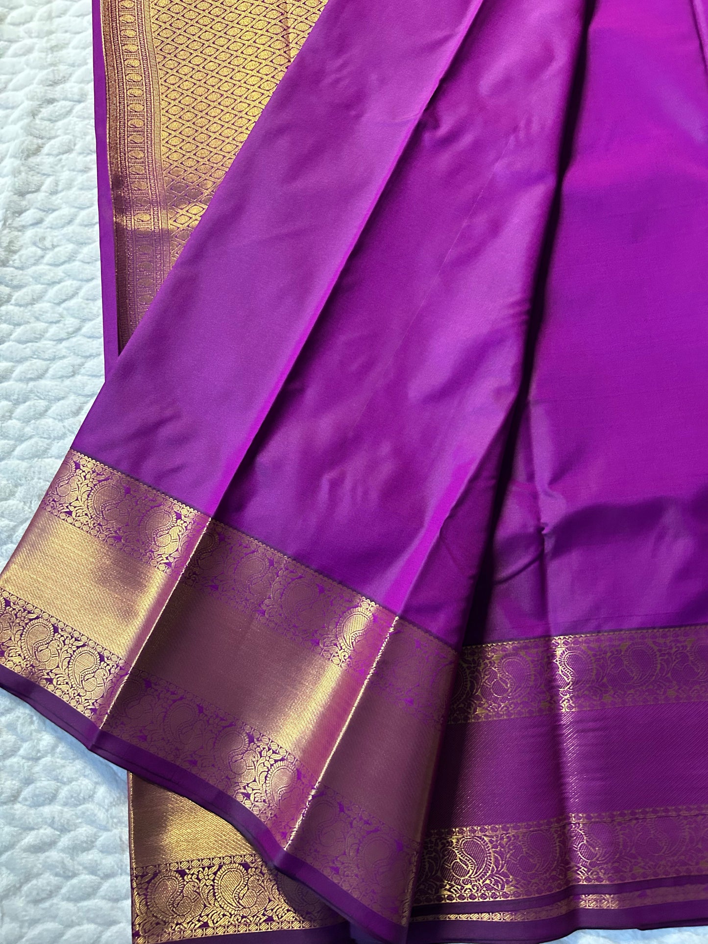 Kanchipuram Premium Semi Silk Saree – Purple Magenta