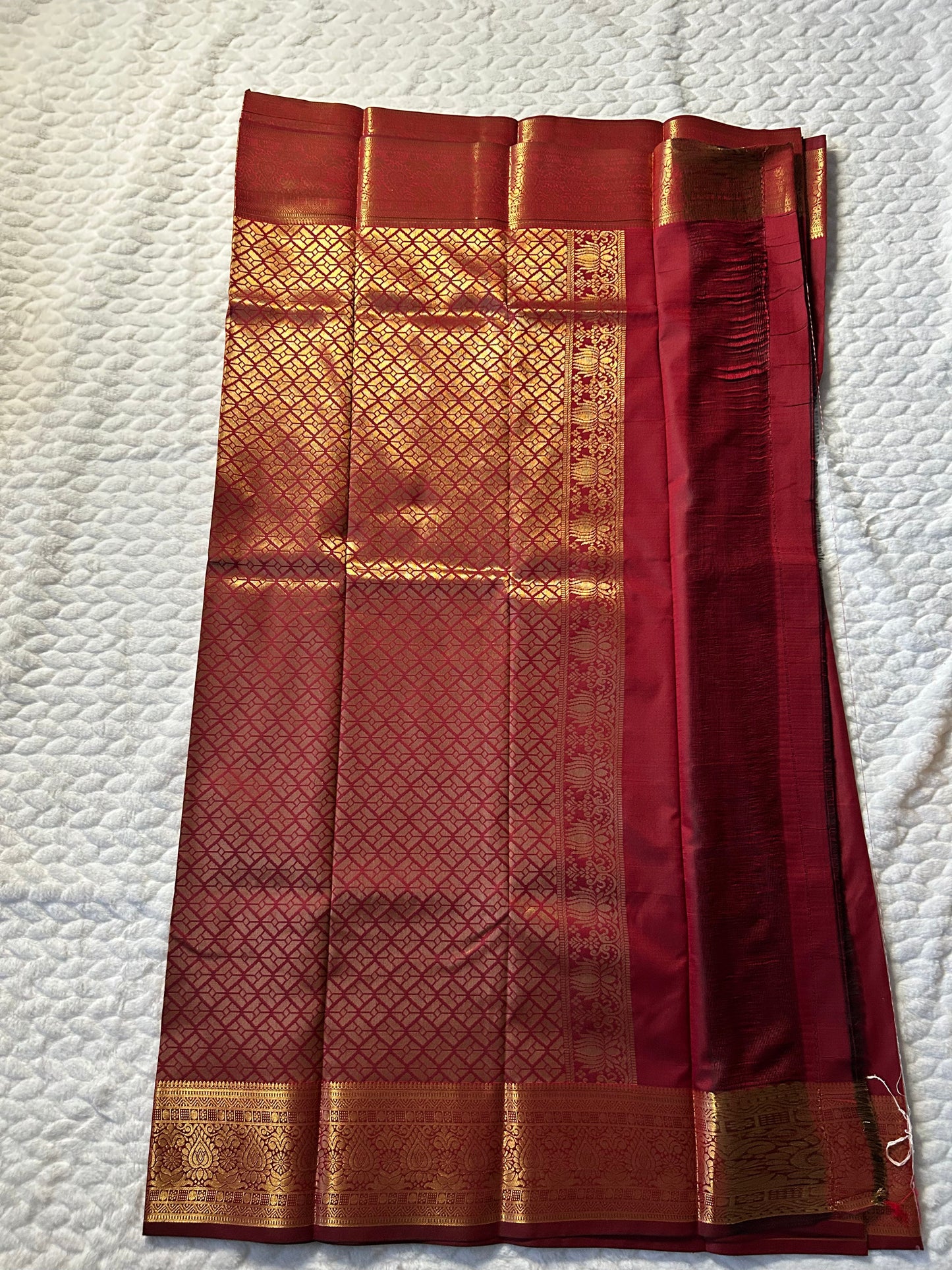 Kanchipuram Premium Semi Silk Saree – Red