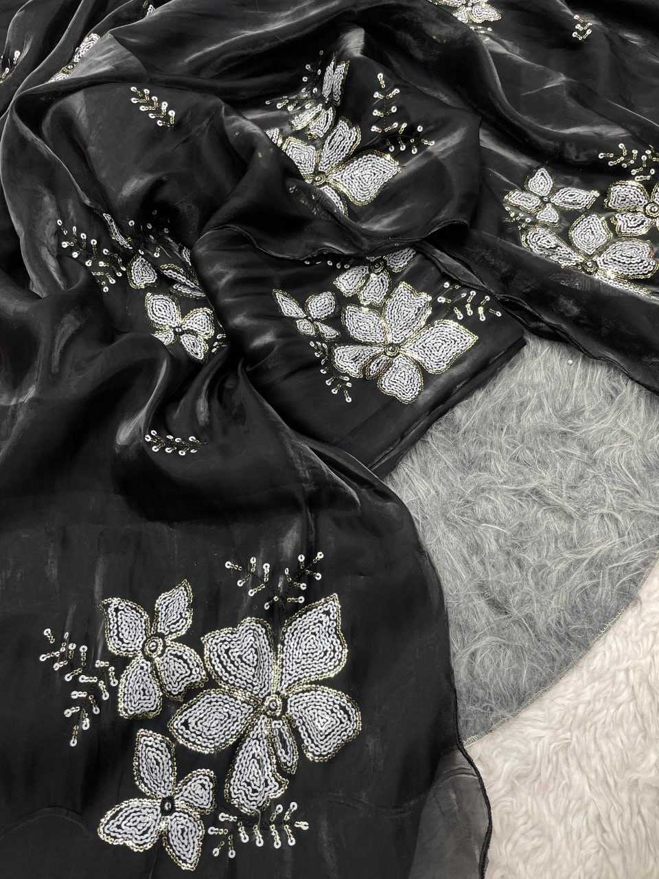 Black Party Wear Saree
