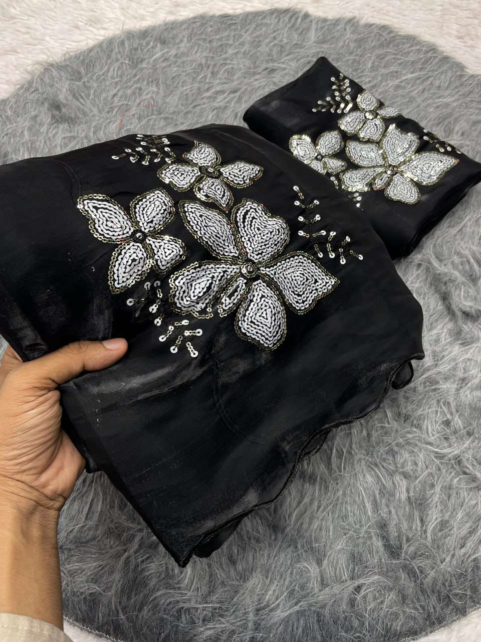 Black Party Wear Saree