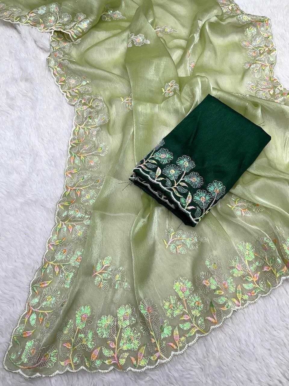 Sage Green Party Wear Saree