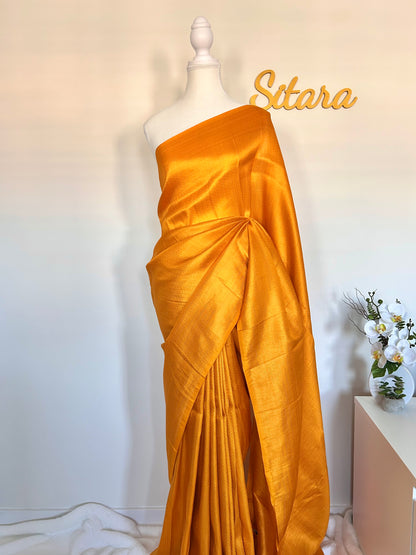 Golden Yellow Soft Mixed Silk saree