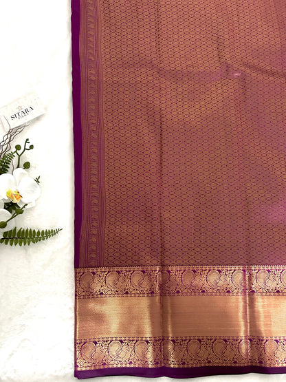 Kanchipuram Premium Semi Silk Saree – Purple Magenta