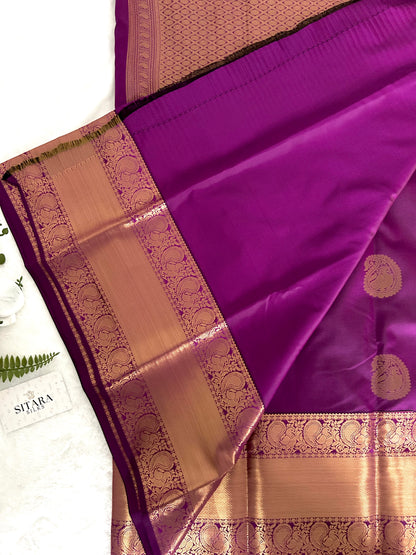 Kanchipuram Premium Semi Silk Saree – Purple Magenta