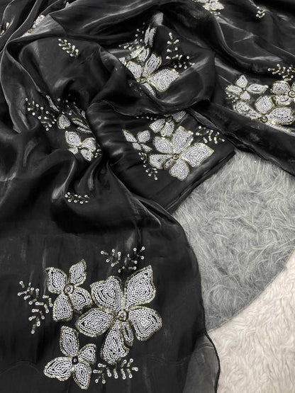 Black Party Wear Saree