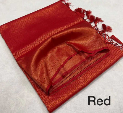 Red Soft Mixed Silk saree